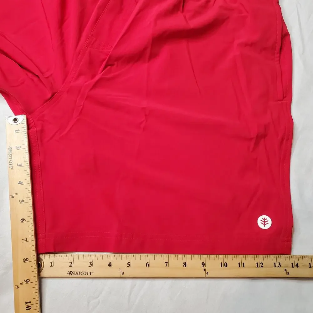 Coolibar Men's Size XXL NWT Kuhuna Swimming Shorts UV 50+ Red 03533